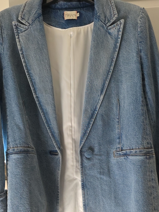 Alice + Olivia Jackets & Blazers - Alice + Olivia Light Blue Denim Blazer and matching Skort
